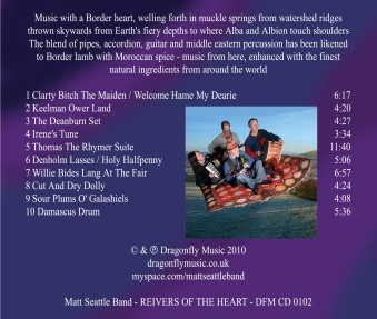 Reivers of the Heart CD, back